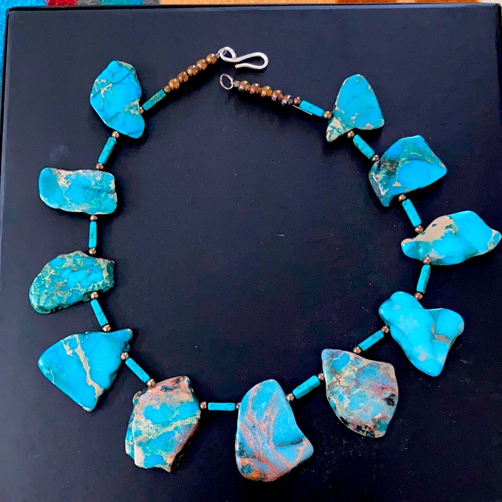 Jenna Plein Design Turquoise & Copper Necklace
